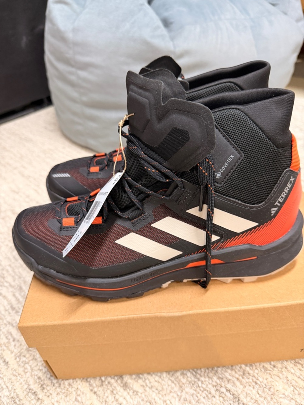 adidas Black Trail Running Shoes with Red Accents